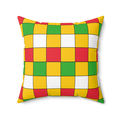 Myanmar Retro Check Cushion Pillow