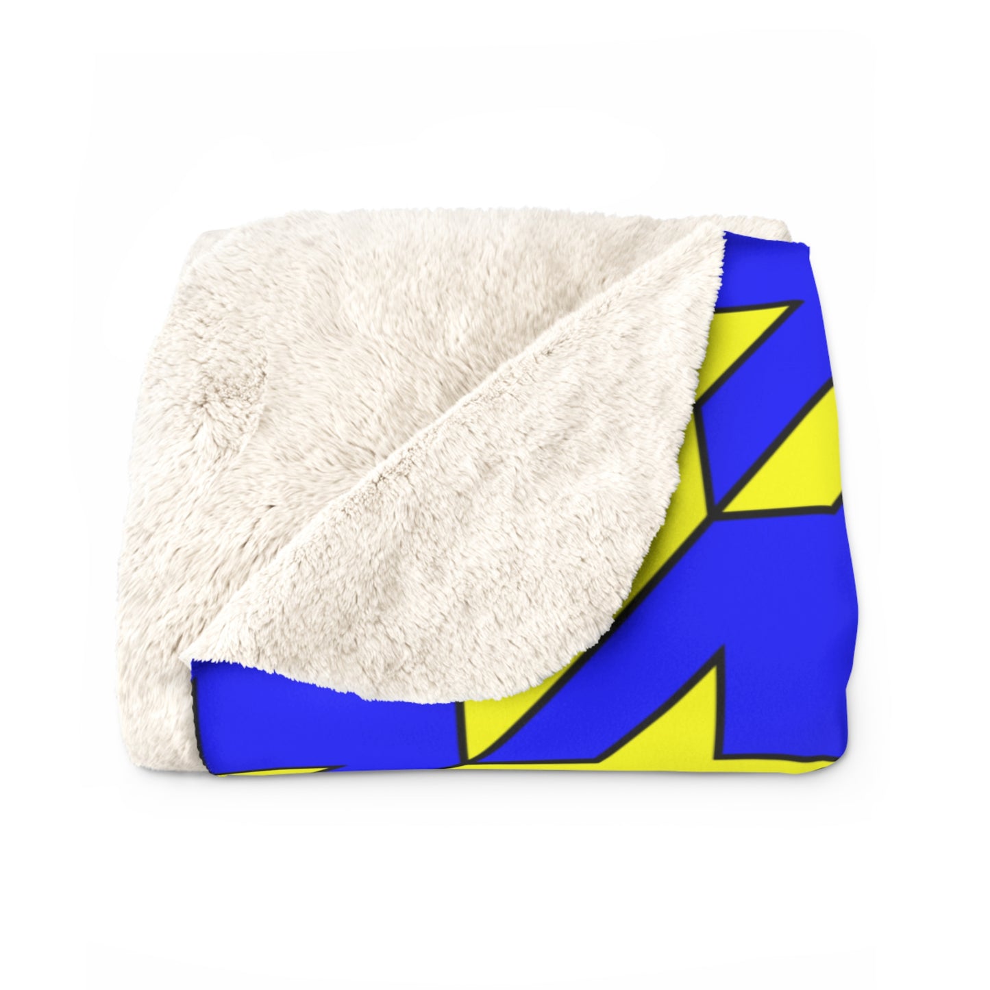 Yellow, Blue Retro Houndstooth Blanket Throw