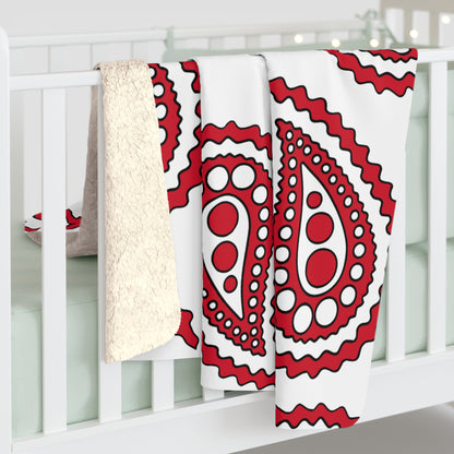 Jersey Retro Paisley Blanket Throw