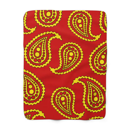 North Macedonia Retro Paisley Blanket Throw