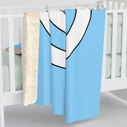 Light Blue, White Retro Target Blanket Throw