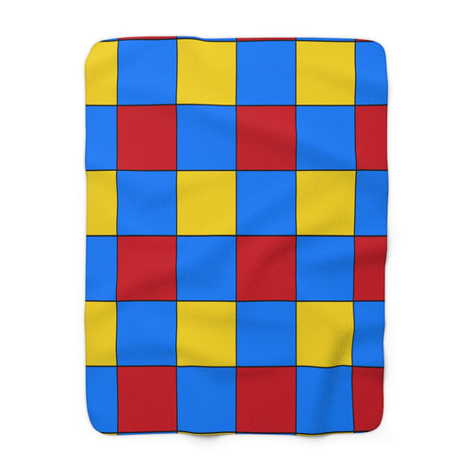 Democratic Republic of the Congo Retro Check Blanket Throw