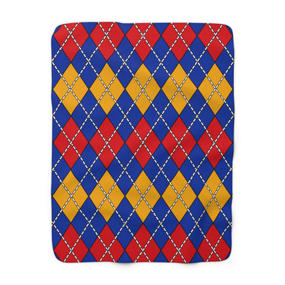 Armenia Retro Argyle Blanket Throw