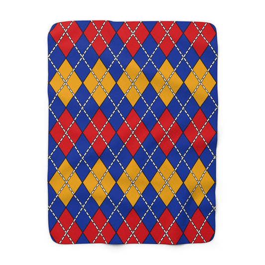 Armenia Retro Argyle Blanket Throw