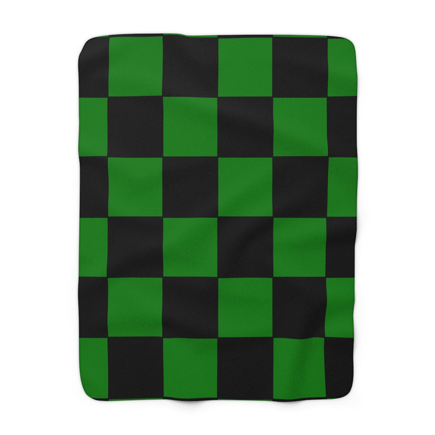 Green, Black Retro Check Blanket Throw