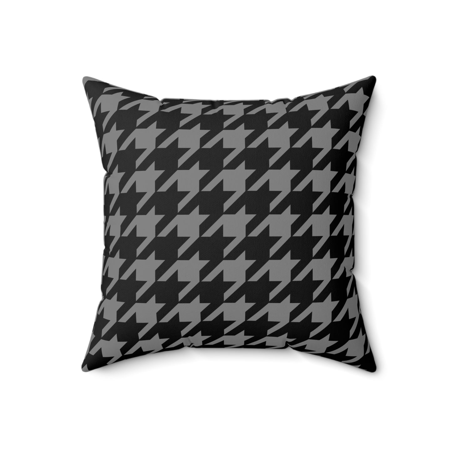 Grey, Black Retro Houndstooth Cushion Pillow