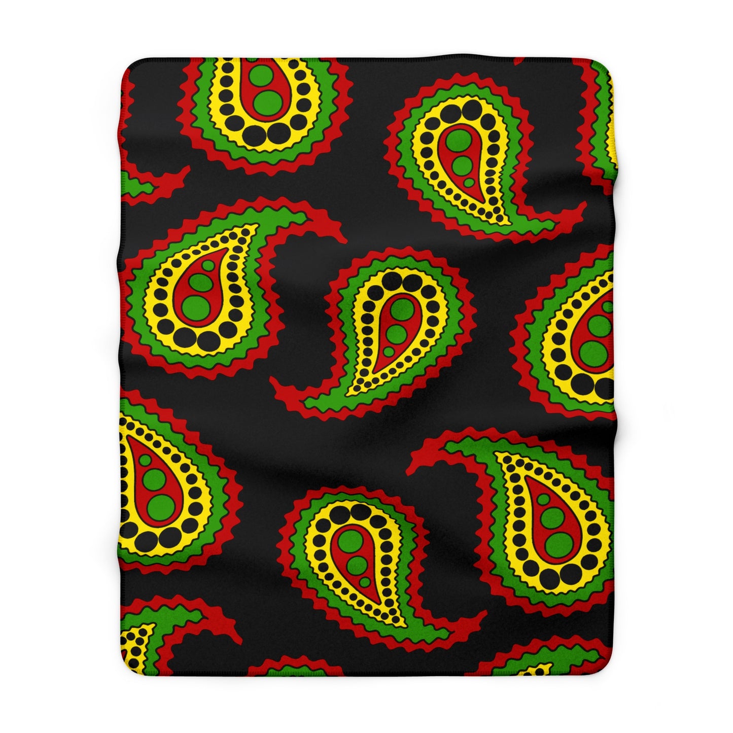 Saint Kitts And Nevis Retro Paisley Blanket Throw