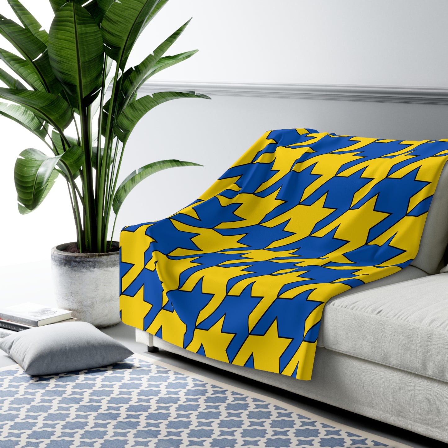 Ukraine Retro Houndstooth Blanket Throw