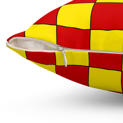 North Macedonia Retro Check Cushion Pillow