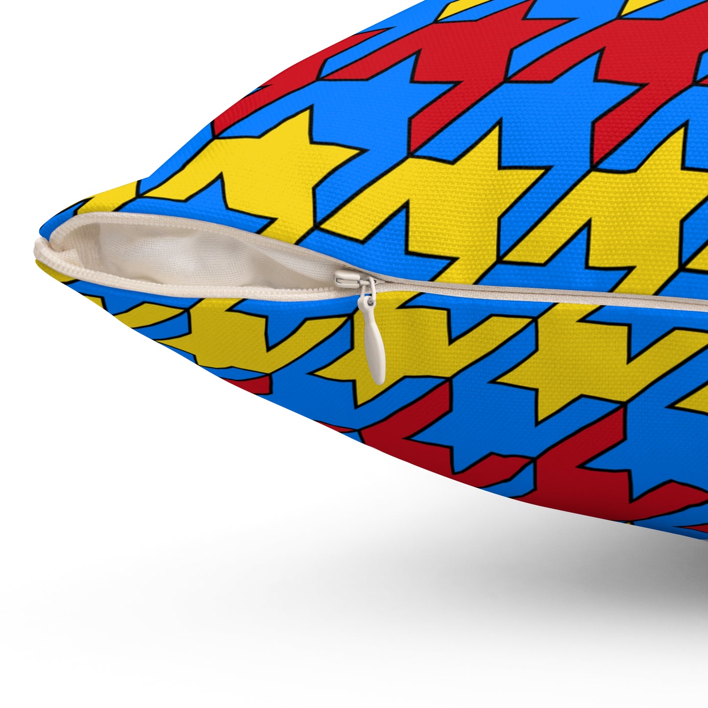 Democratic Republic of the Congo Retro Houndstooth Cushion Pillow