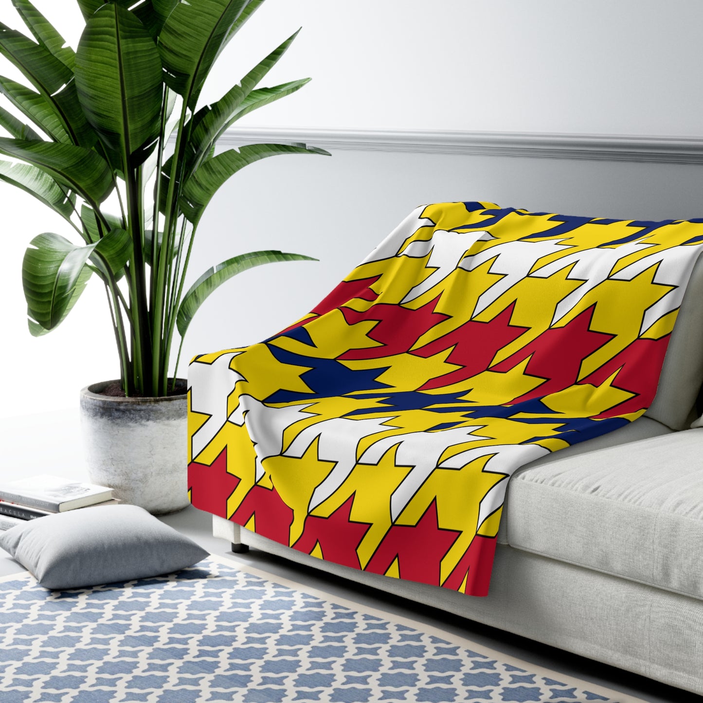 Niue Retro Houndstooth Blanket Throw