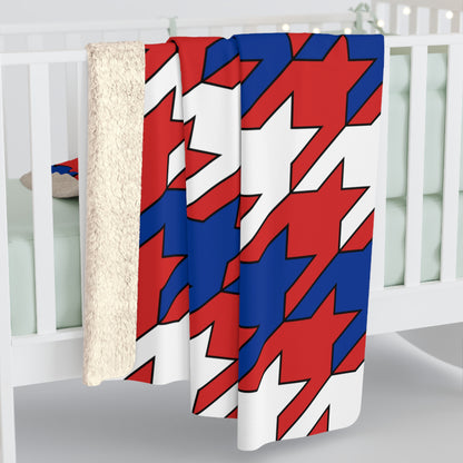 Bouvet Island Retro Houndstooth Blanket Throw
