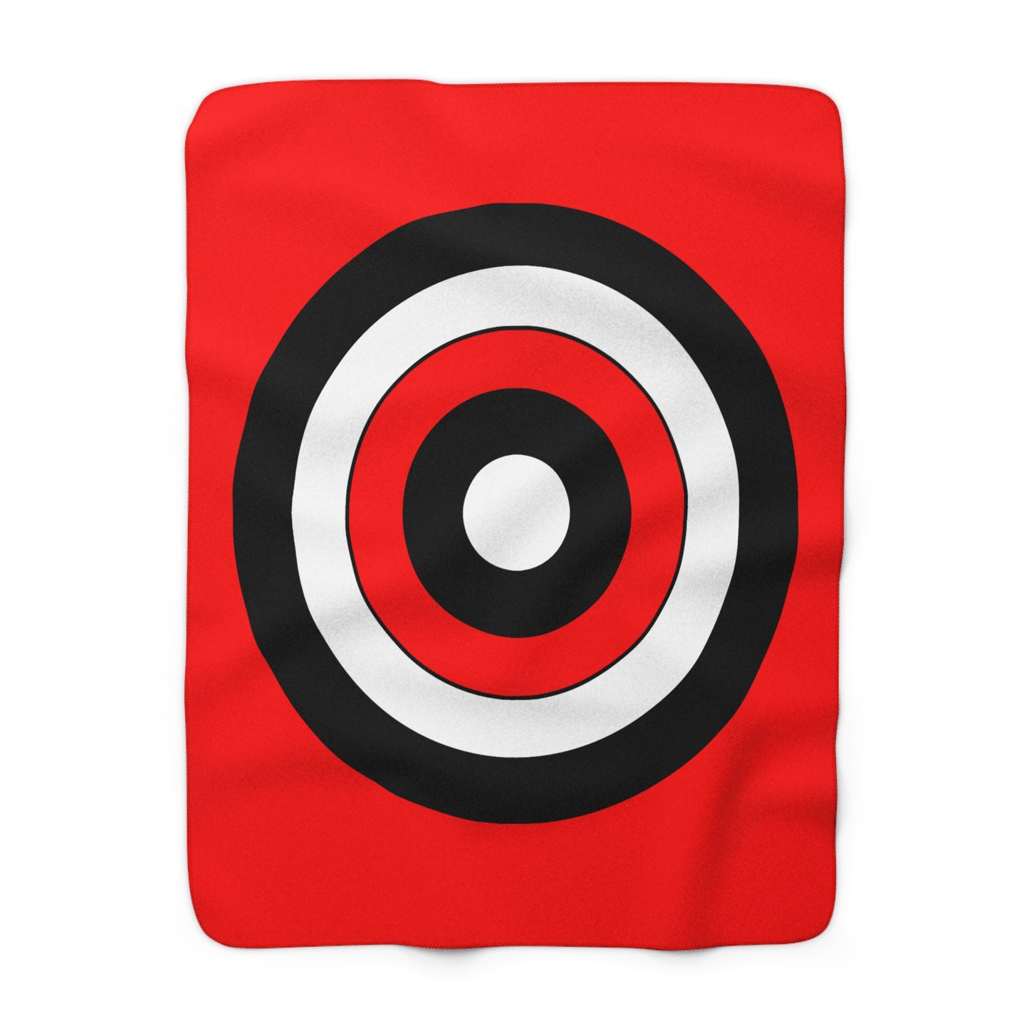 Red, Black, White Retro Target Blanket Throw