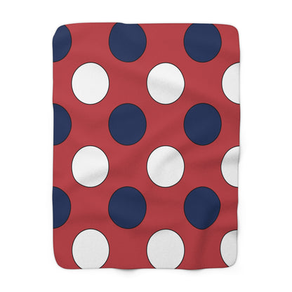 United States Minor Outlying Islands Retro Polka Dots Blanket Throw