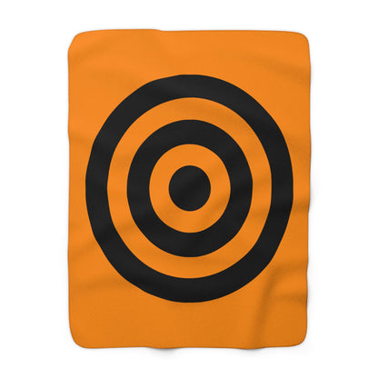 Dark Orange, Black Retro Target Blanket Throw