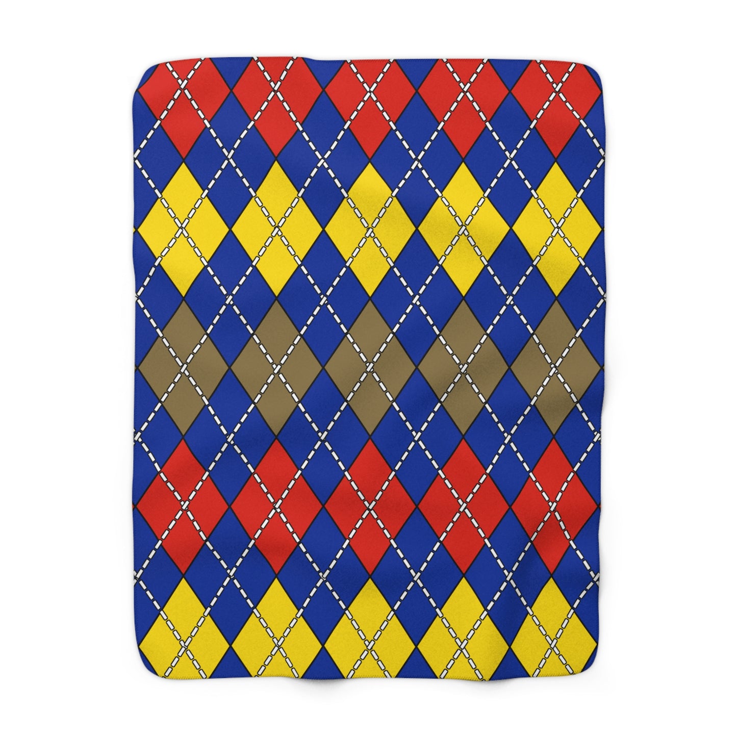 Moldova Retro Argyle Blanket Throw