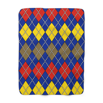 Moldova Retro Argyle Blanket Throw