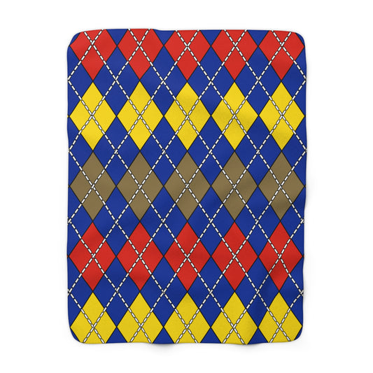 Moldova Retro Argyle Blanket Throw