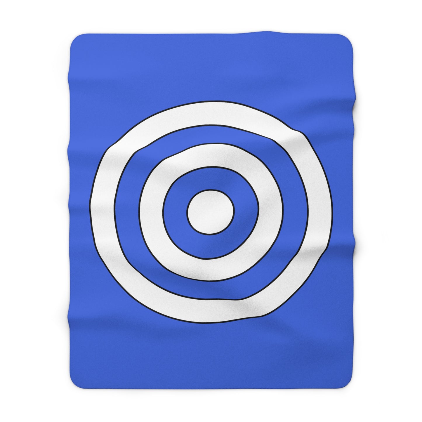 Royal Blue, White Retro Target Blanket Throw