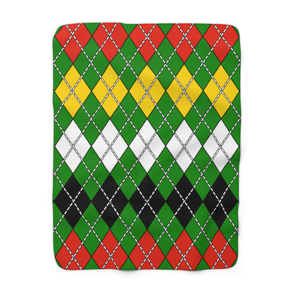 Dominica Retro Argyle Blanket Throw