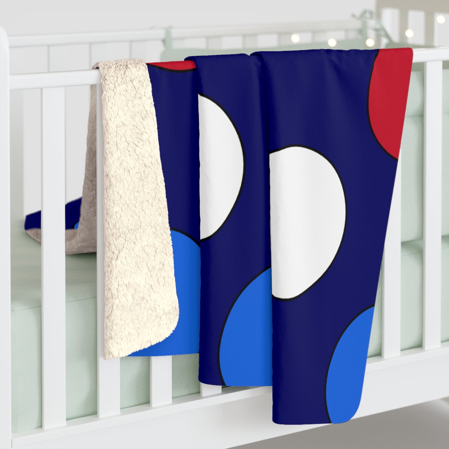Tristan Da Cunha Retro Polka Dots Blanket Throw