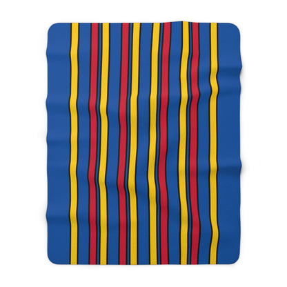 Aland Islands Retro Stripes Blanket Throw