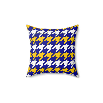 Bosnia And Herzegovina Retro Houndstooth Cushion Pillow