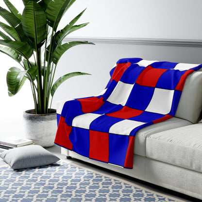 Slovenia Retro Check Blanket Throw