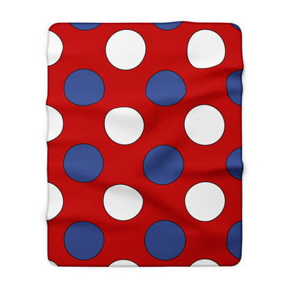 Democratic Peoples Republic Of Korea Retro Polka Dots Blanket Throw
