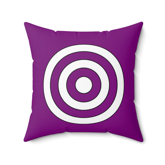 Purple, White Retro Target Cushion Pillow