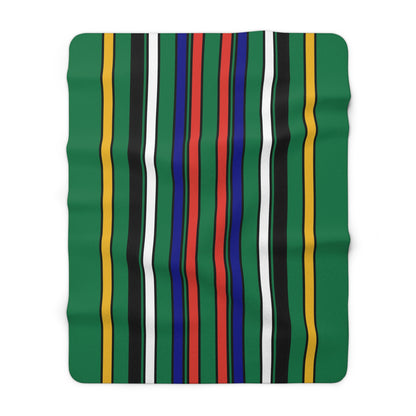 South Africa Retro Stripes Blanket Throw