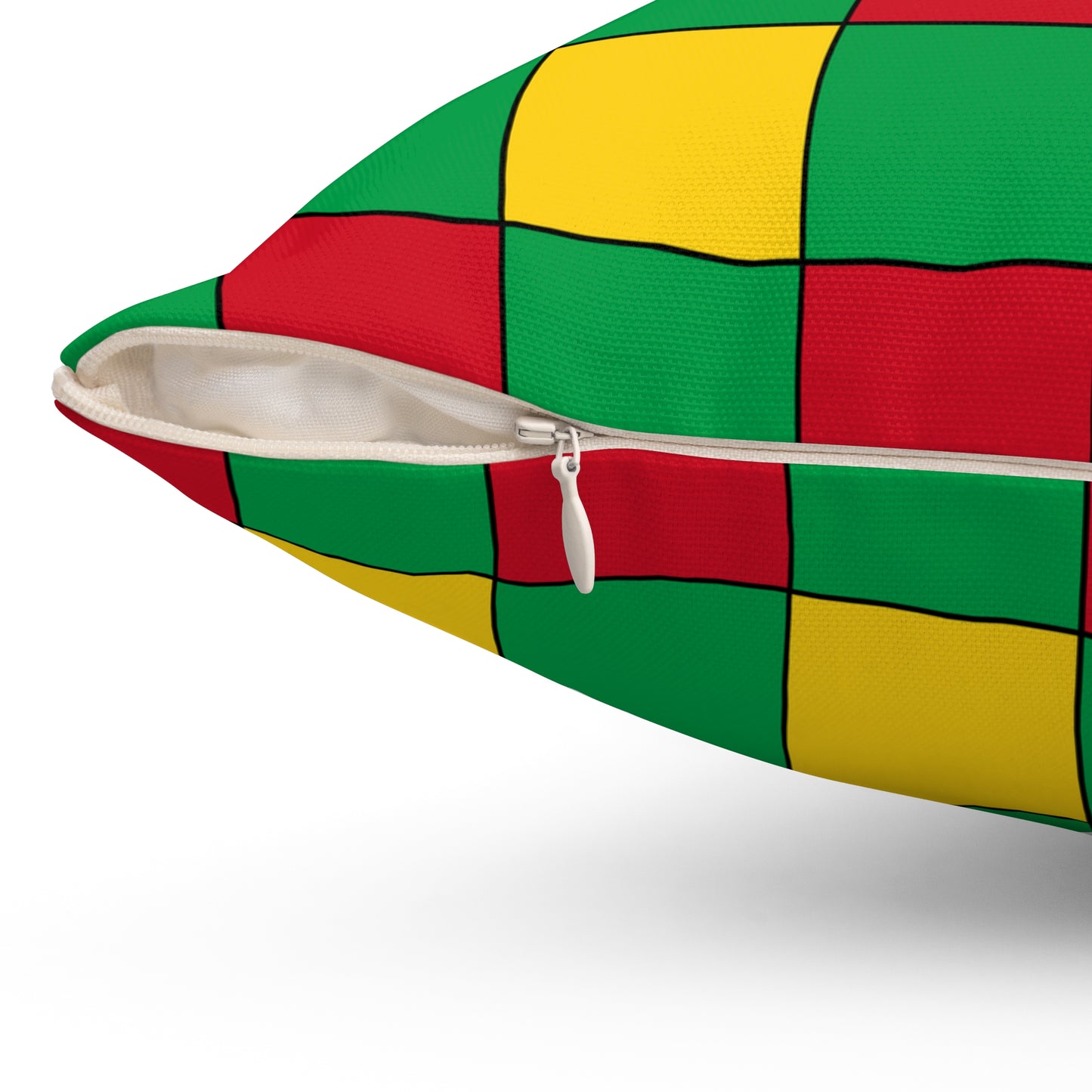 Guinea Bissau Retro Check Cushion Pillow