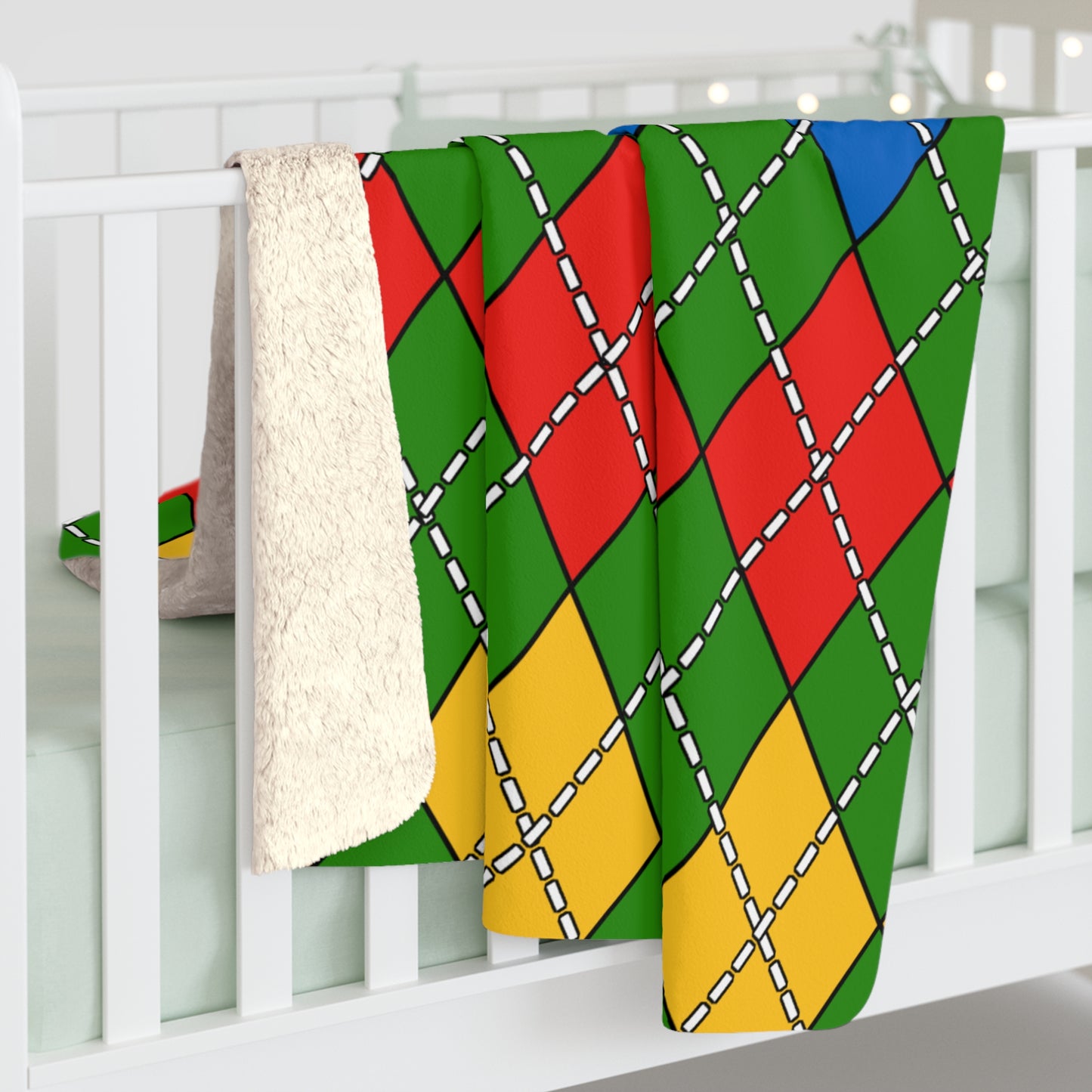 Ethiopia Retro Argyle Blanket Throw