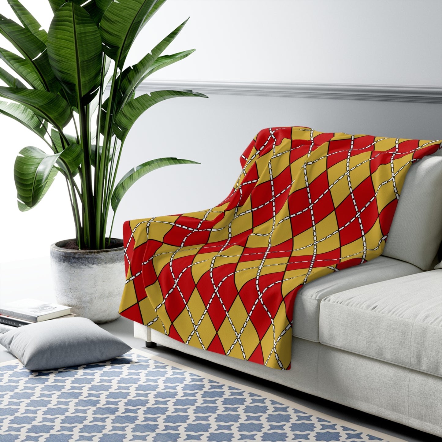 Montenegro Retro Argyle Blanket Throw