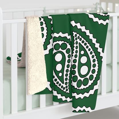 Saudi Arabia Retro Paisley Blanket Throw