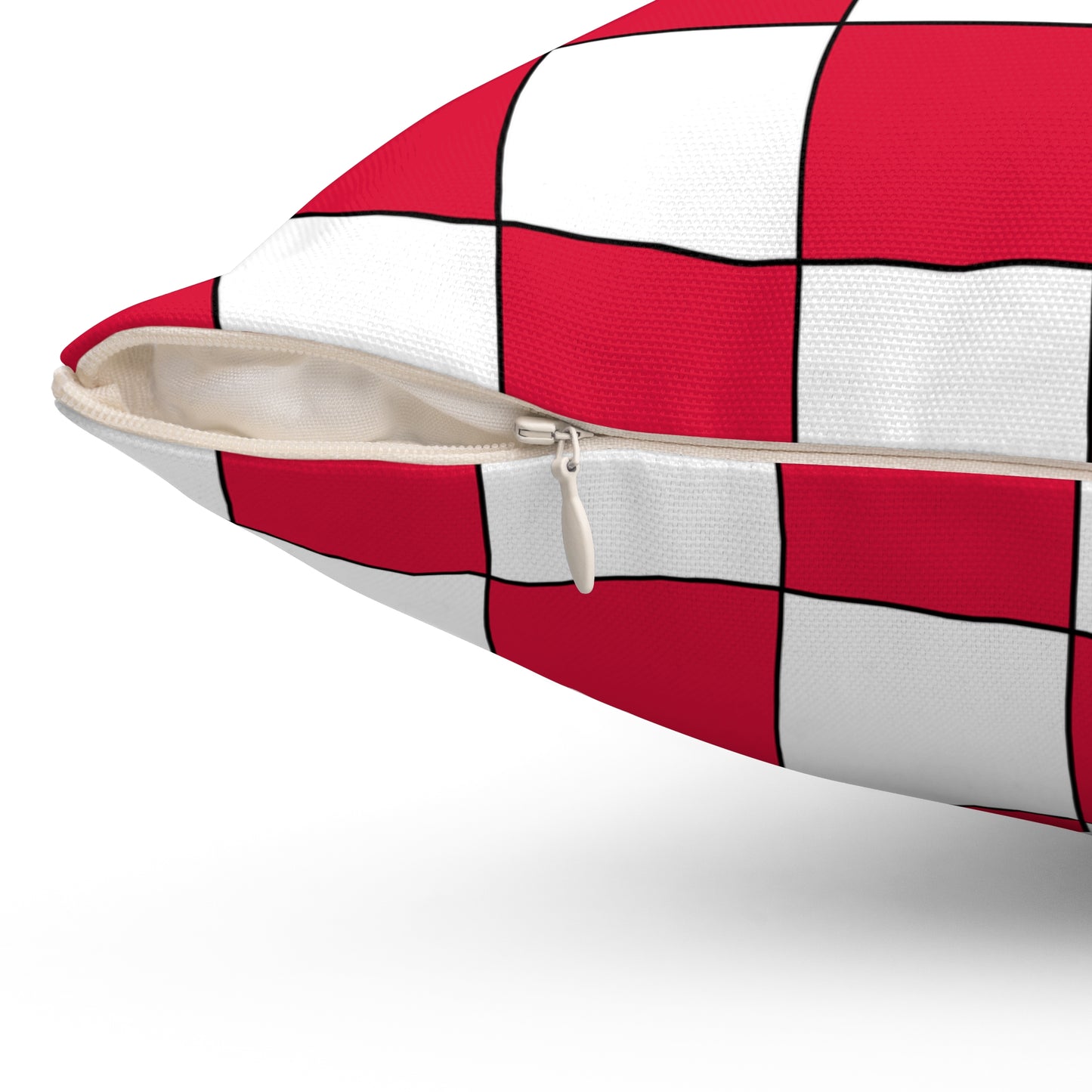 Poland Retro Check Cushion Pillow