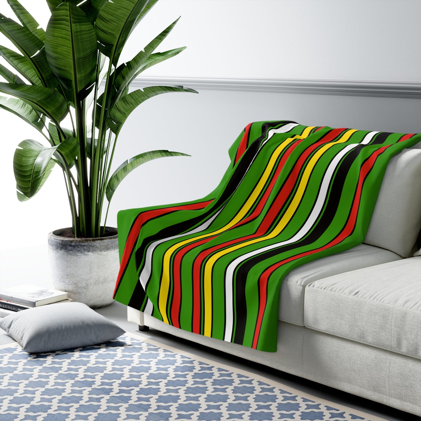 Guyana Retro Stripes Blanket Throw