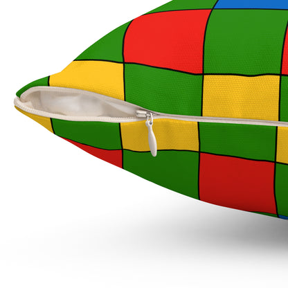 Ethiopia Retro Check Cushion Pillow