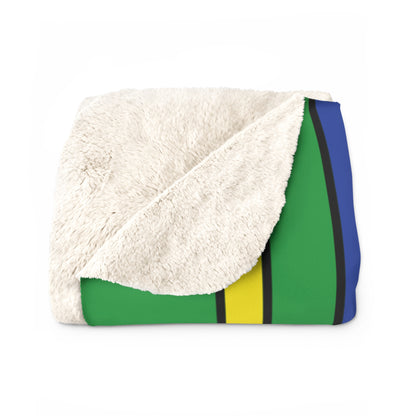 Brazil Retro Stripes Blanket Throw