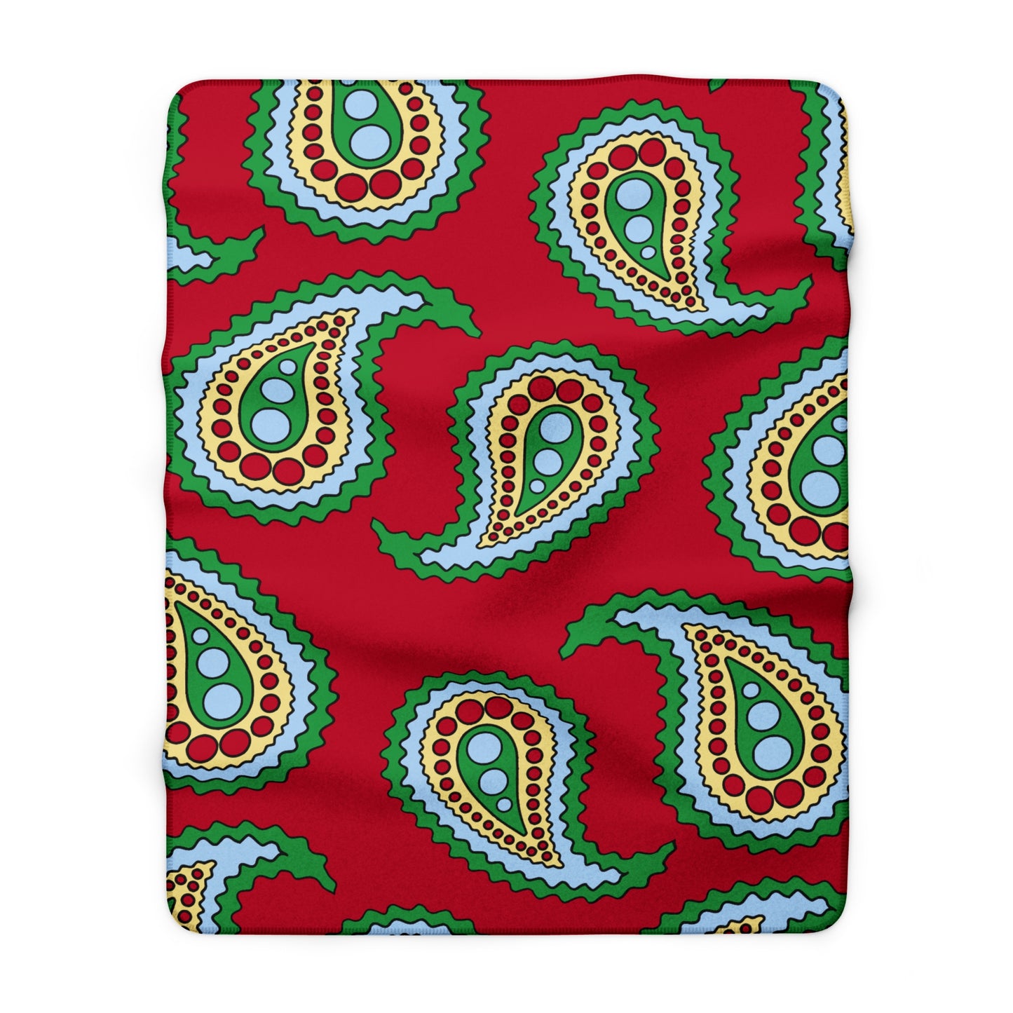 Eritrea Retro Paisley Blanket Throw