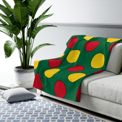 Ghana Retro Polka Dots Blanket Throw