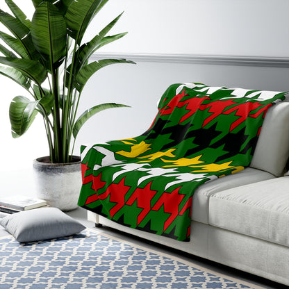 Zimbabwe Retro Houndstooth Blanket Throw