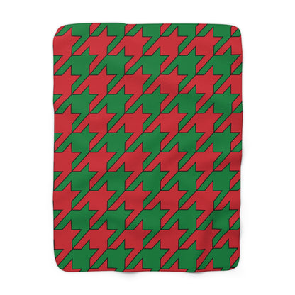 Turkmenistan Retro Houndstooth Blanket Throw