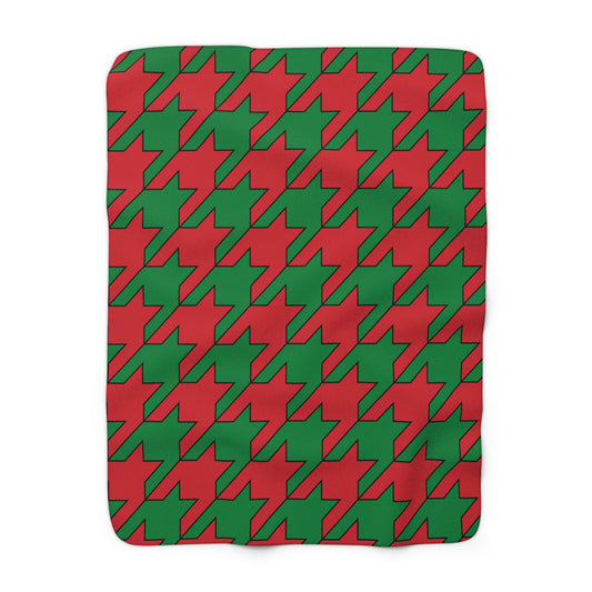 Turkmenistan Retro Houndstooth Blanket Throw