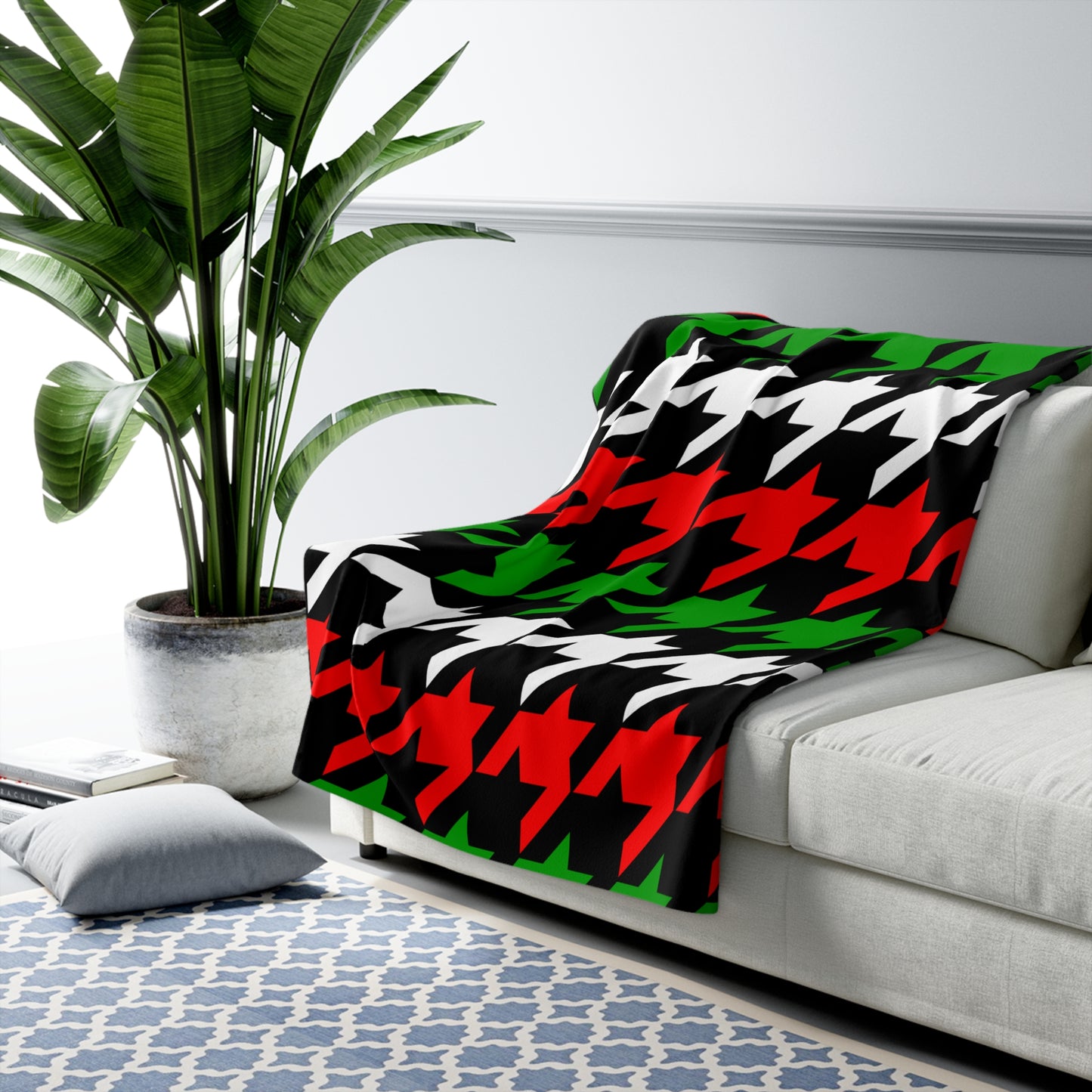 Sudan Retro Houndstooth Blanket Throw