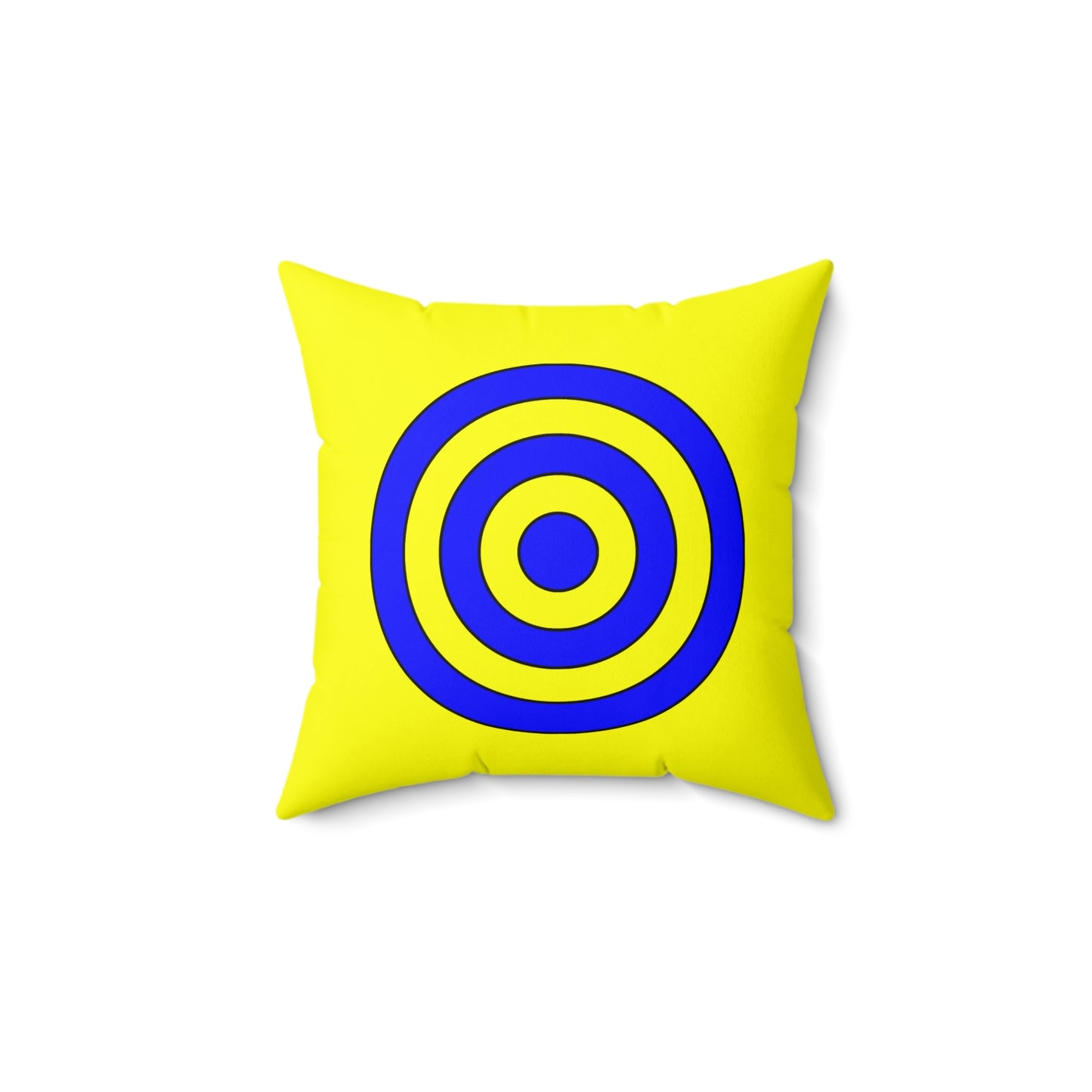 Yellow, Blue Retro Target Cushion Pillow