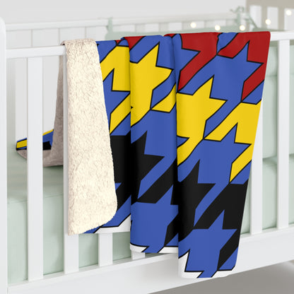 Eswatini Retro Houndstooth Blanket Throw