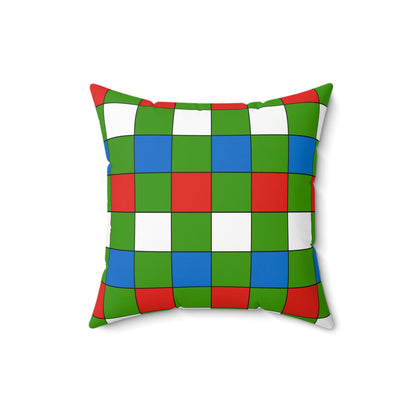 Equatorial Guinea Retro Check Cushion Pillow