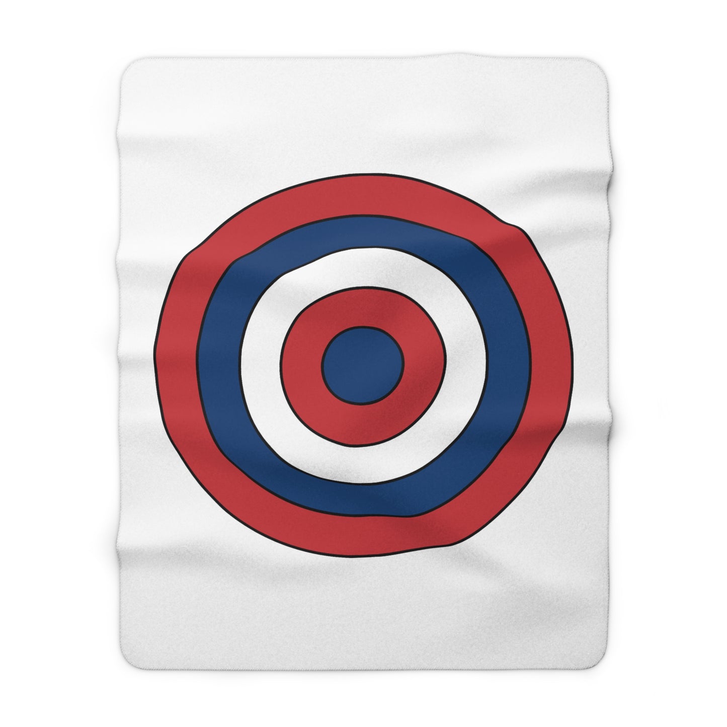 Serbia Retro Target Blanket Throw