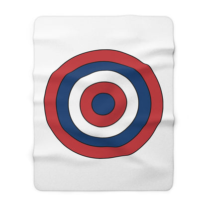Serbia Retro Target Blanket Throw
